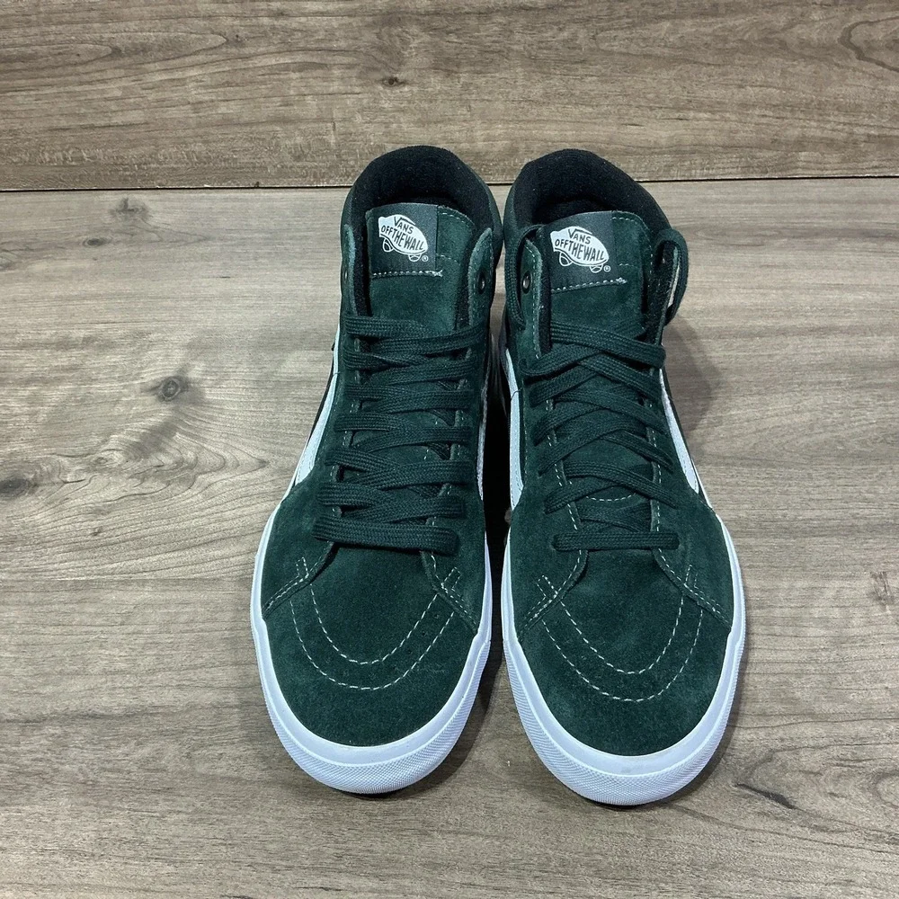 Vans BMX Wafflecup Popcush Green Suede Gum Hi Tops Sneakers Shoes Men's Size 8